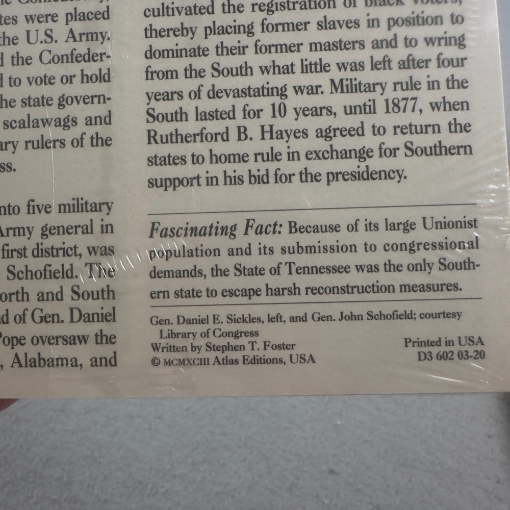 Atlas Editions Civil War History Cards Sealed Constitution Kansas Harpers Ferry - Picture 7 of 14